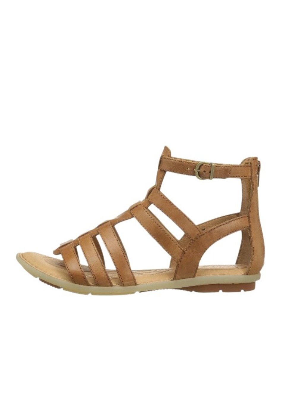 Born Women's Tan Tripoli Open Toe Synthetic Leather Gladiator Sandal Size 10M